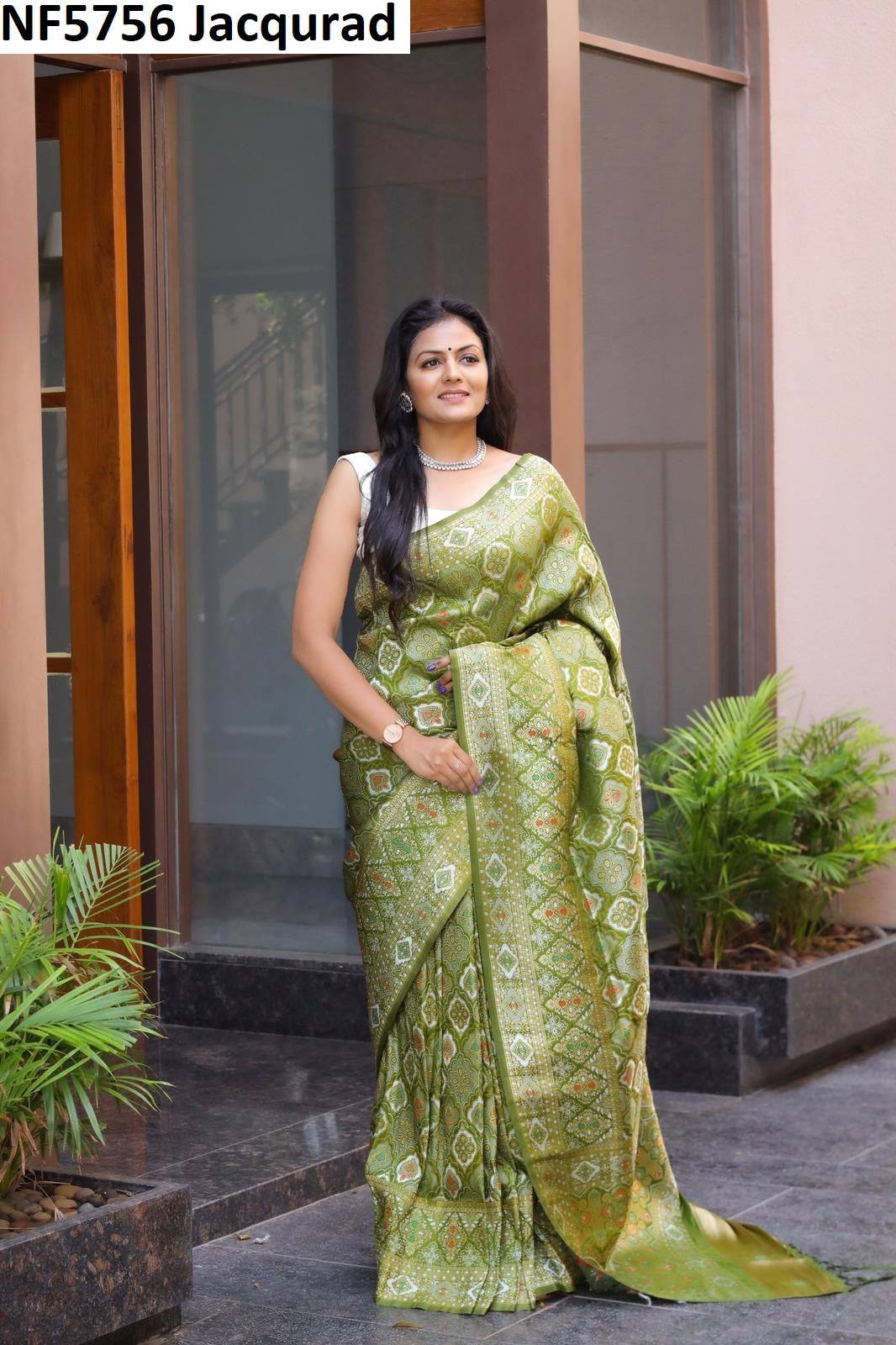 Nf5756 Jacqurad Work Vmk. Sarees