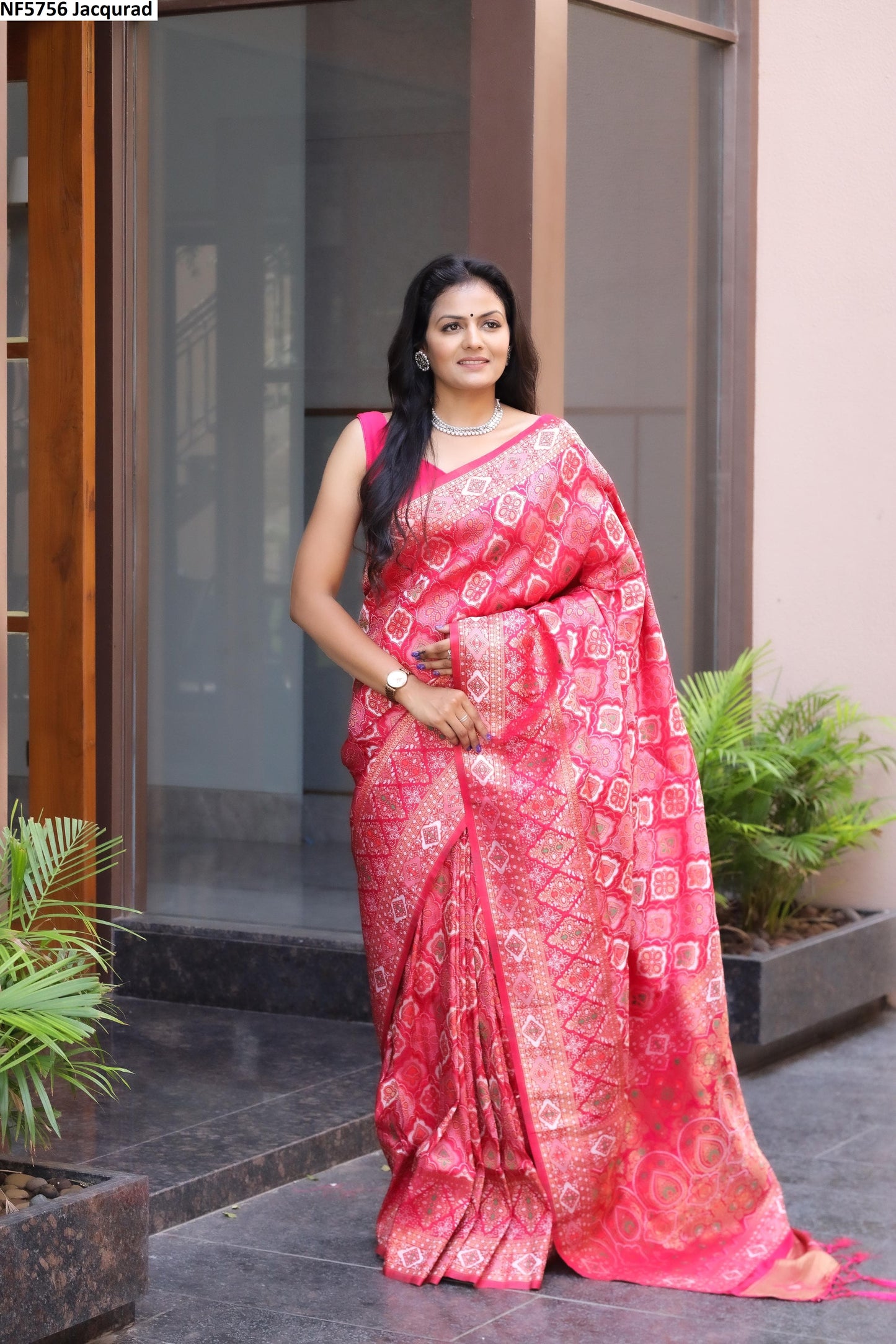 Nf5756 Jacqurad Work Vmk. Sarees