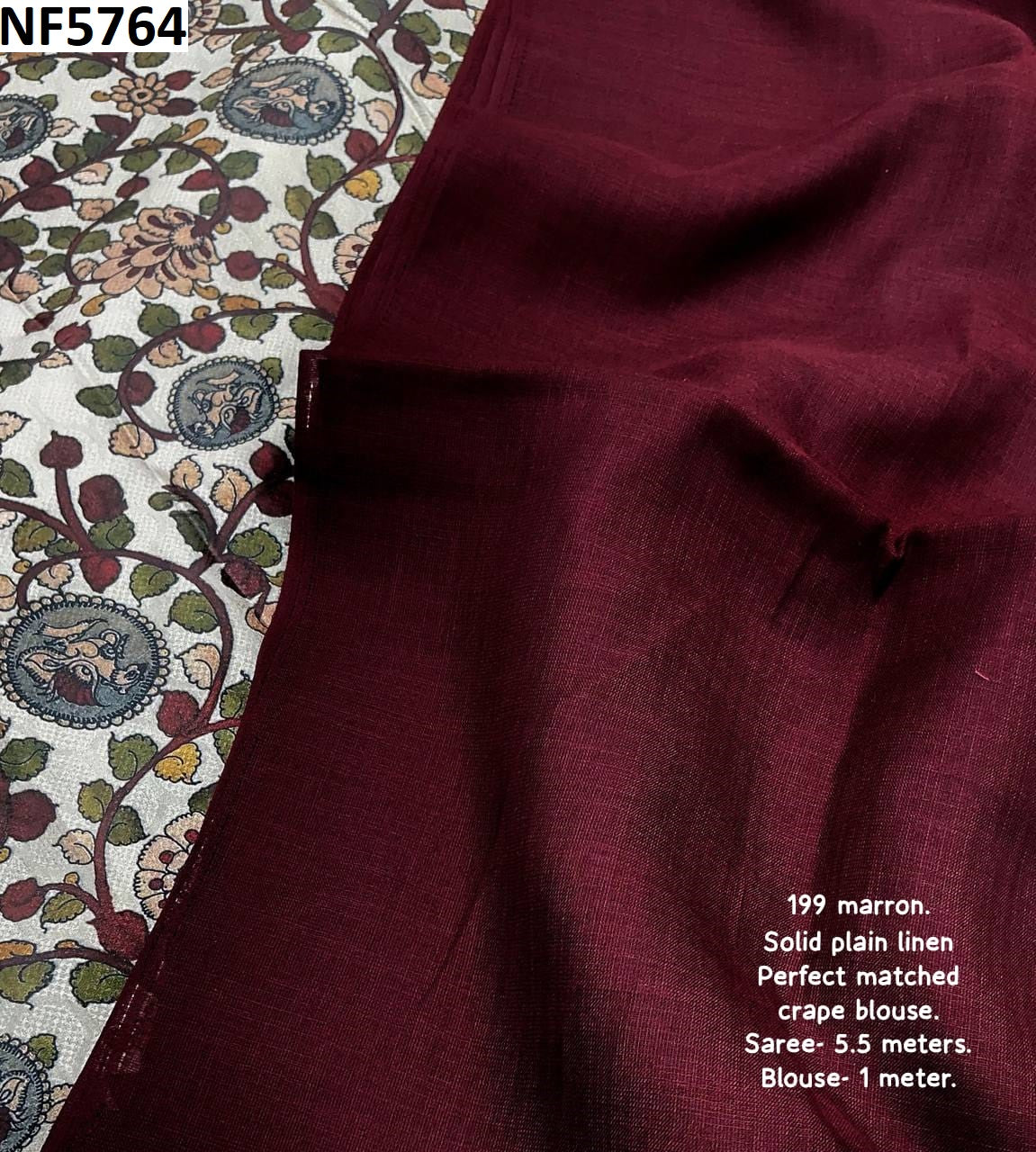 Nf5764 Vmk. Soft Linen Sarees