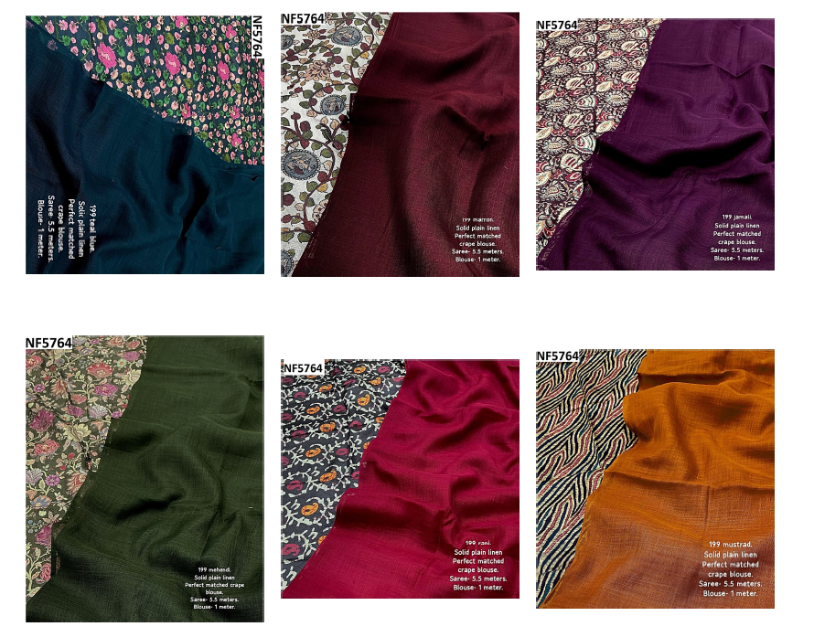 Nf5764 Vmk. Soft Linen Sarees