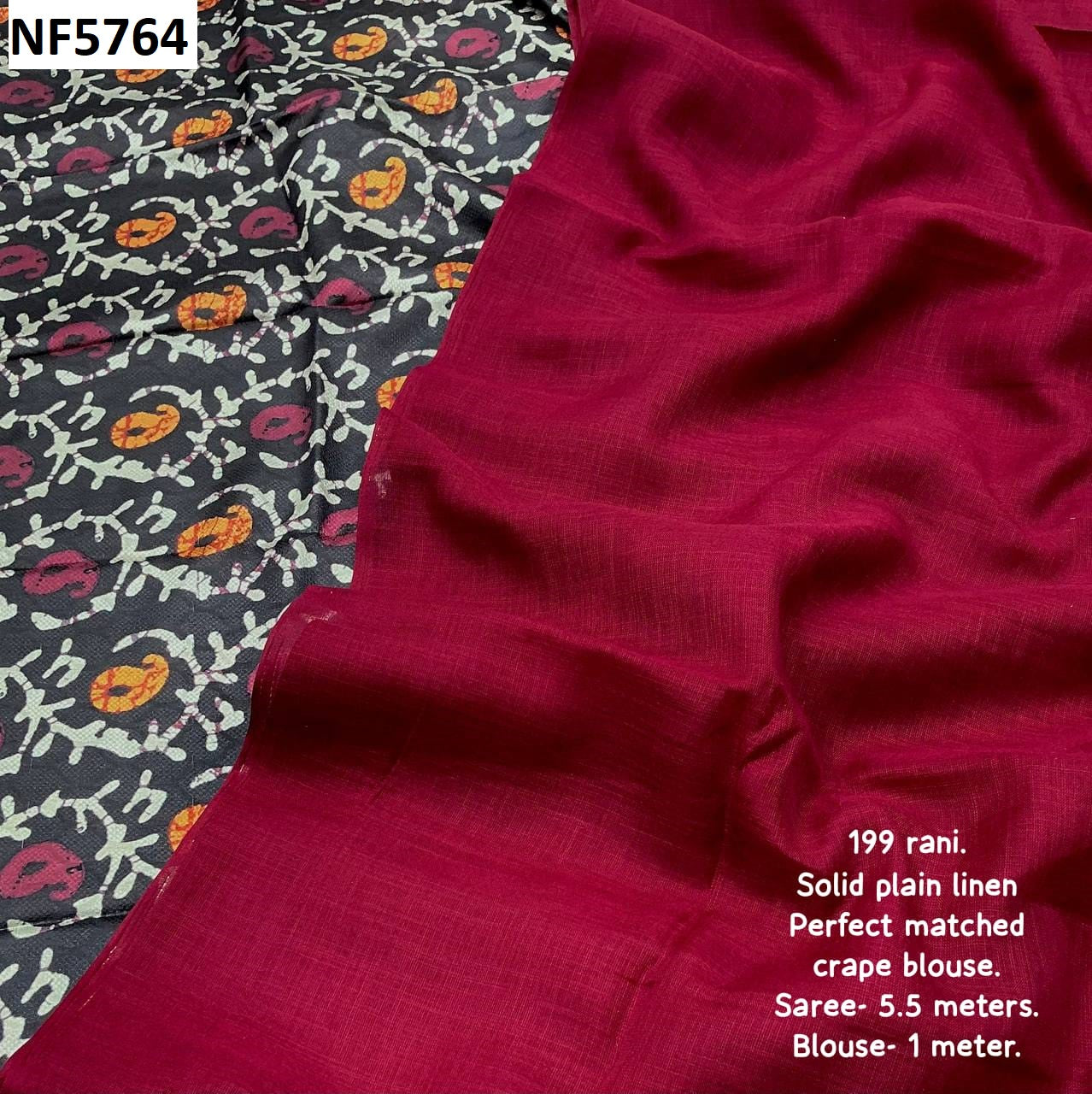 Nf5764 Vmk. Soft Linen Sarees