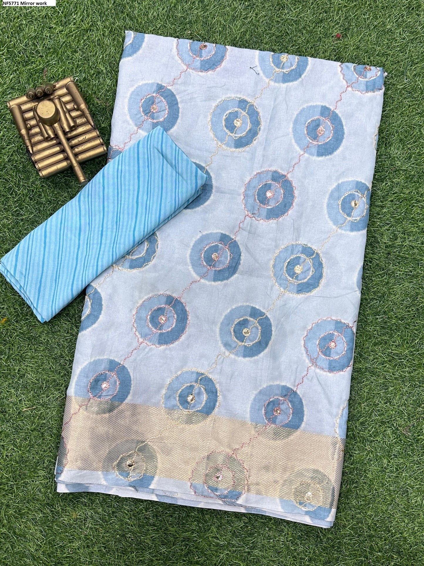 Nf5771 Mirror Work Vmk. Sarees