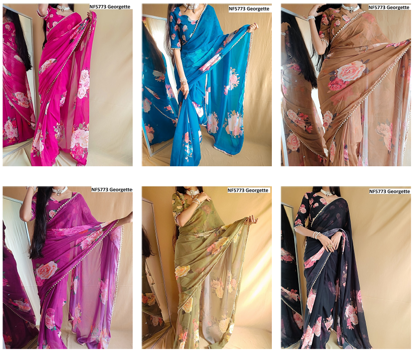 Nf5773 Georgette Vmk Sarees
