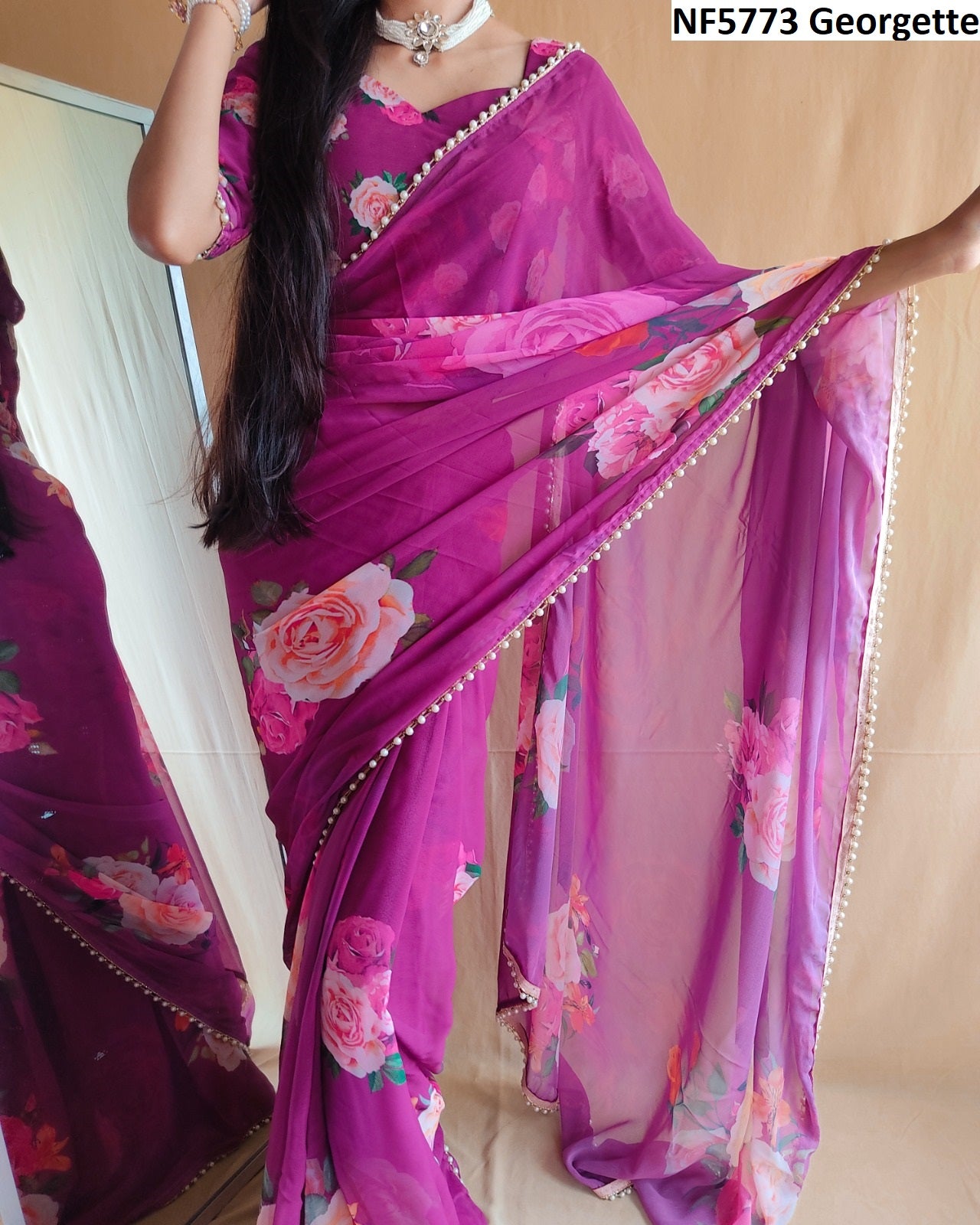 Nf5773 Georgette Vmk Sarees
