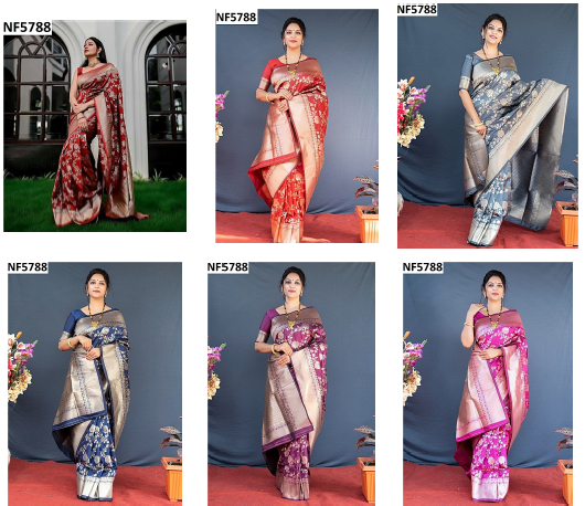 Nf5788 Vmk. Gold Zari Sarees