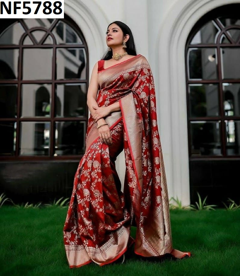 Nf5788 Vmk. Gold Zari Sarees