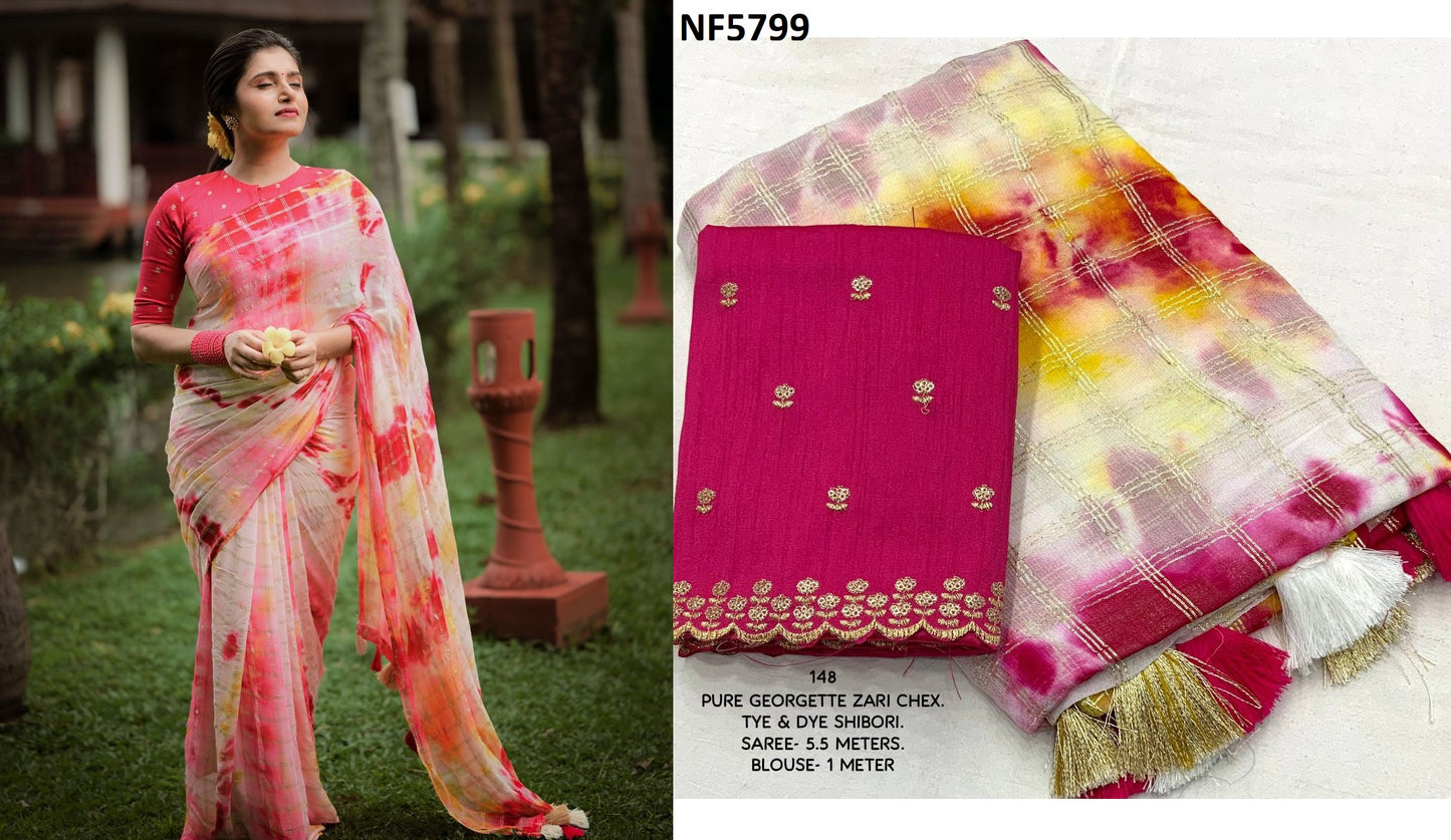 Nf5799 Vmk. Georgette Sarees