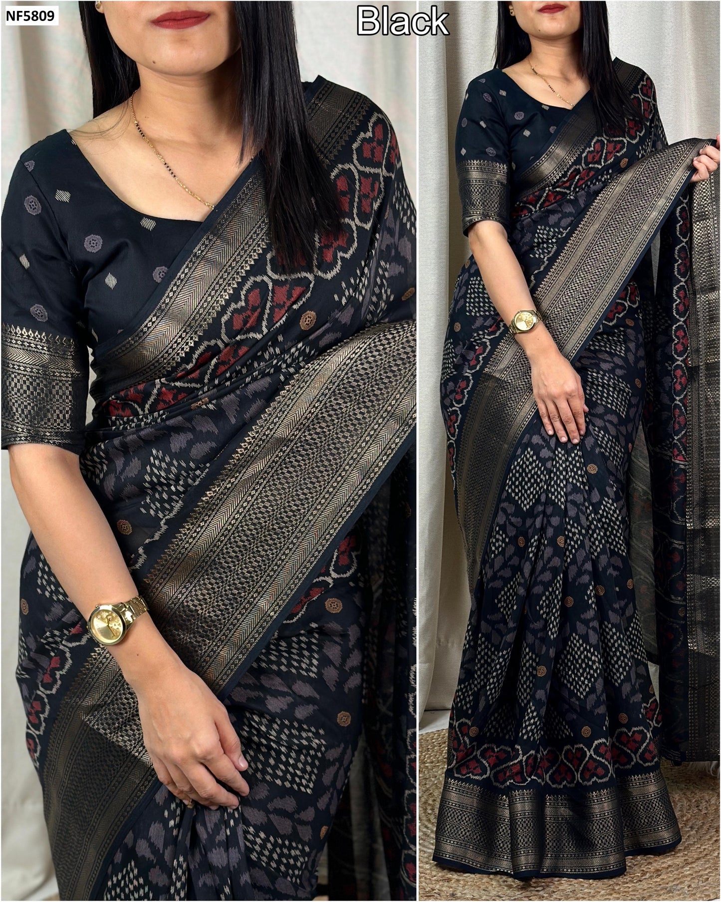 Nf5809 Vmk. Soft Cotton Sarees