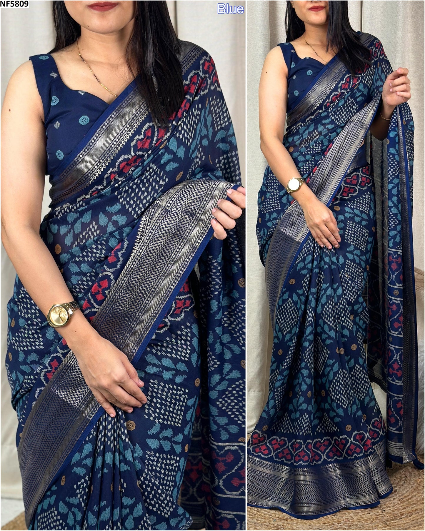 Nf5809 Vmk. Soft Cotton Sarees