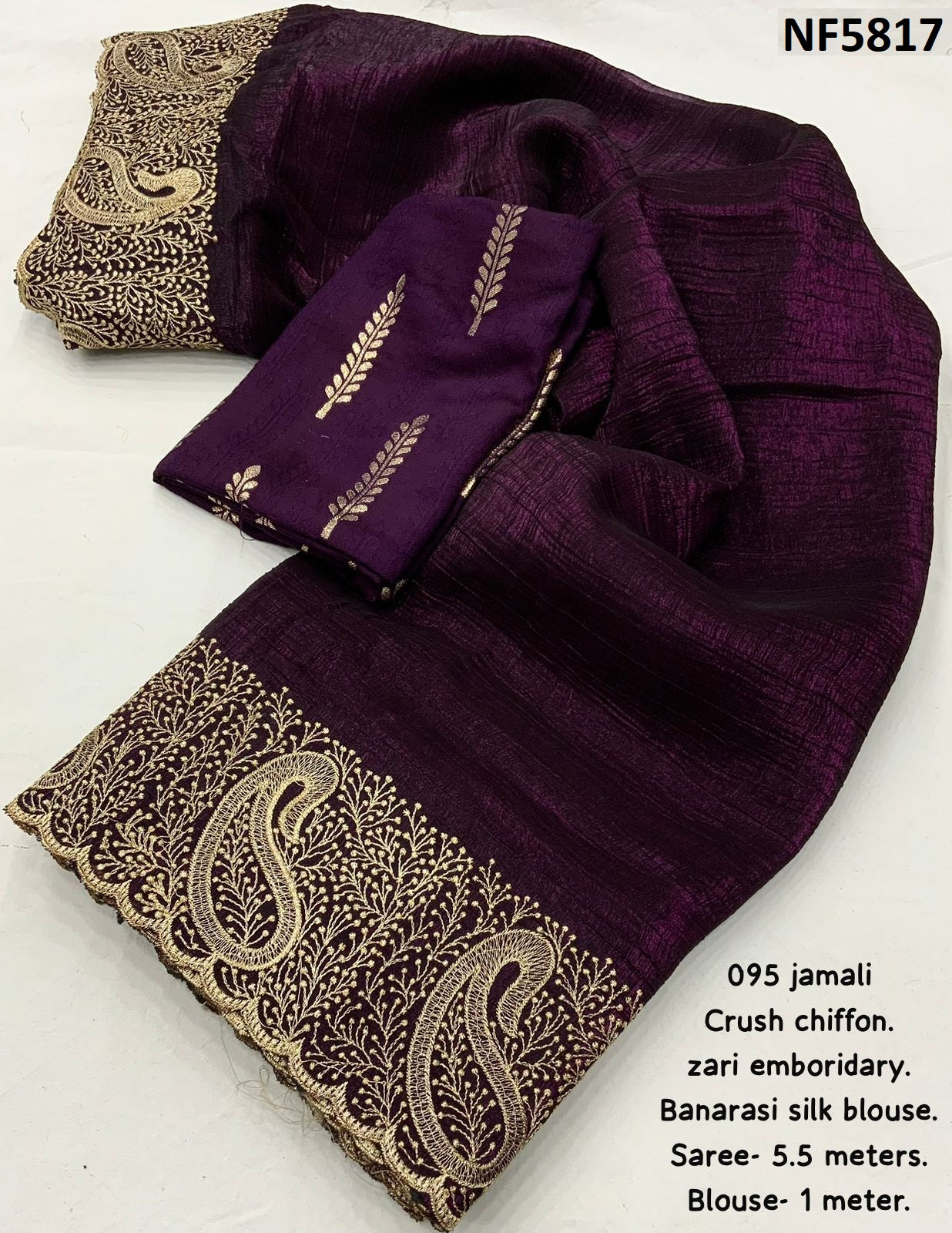 Nf5817 Vmk. Soft Crush Sarees
