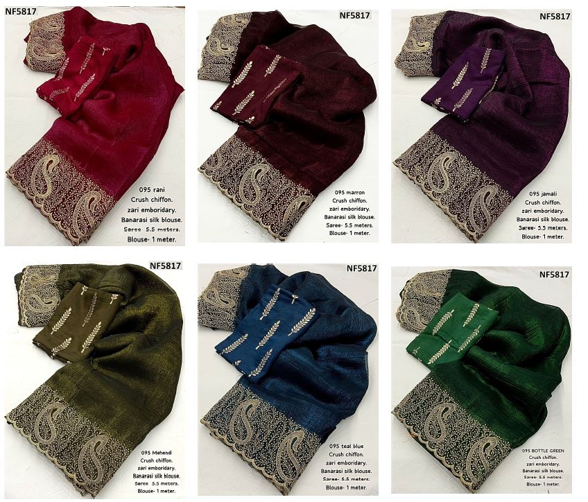 Nf5817 Vmk. Soft Crush Sarees