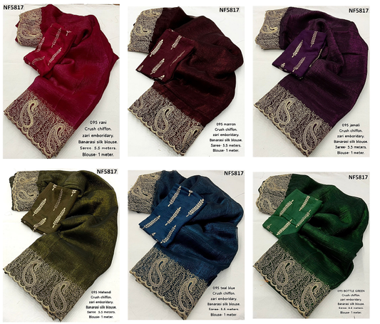 Nf5817 Vmk. Soft Crush Sarees