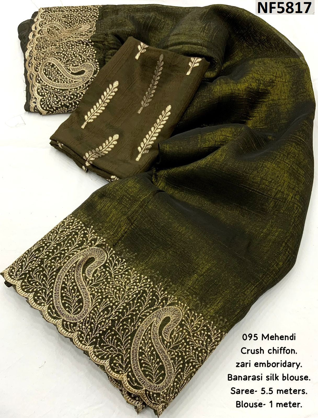 Nf5817 Vmk. Soft Crush Sarees