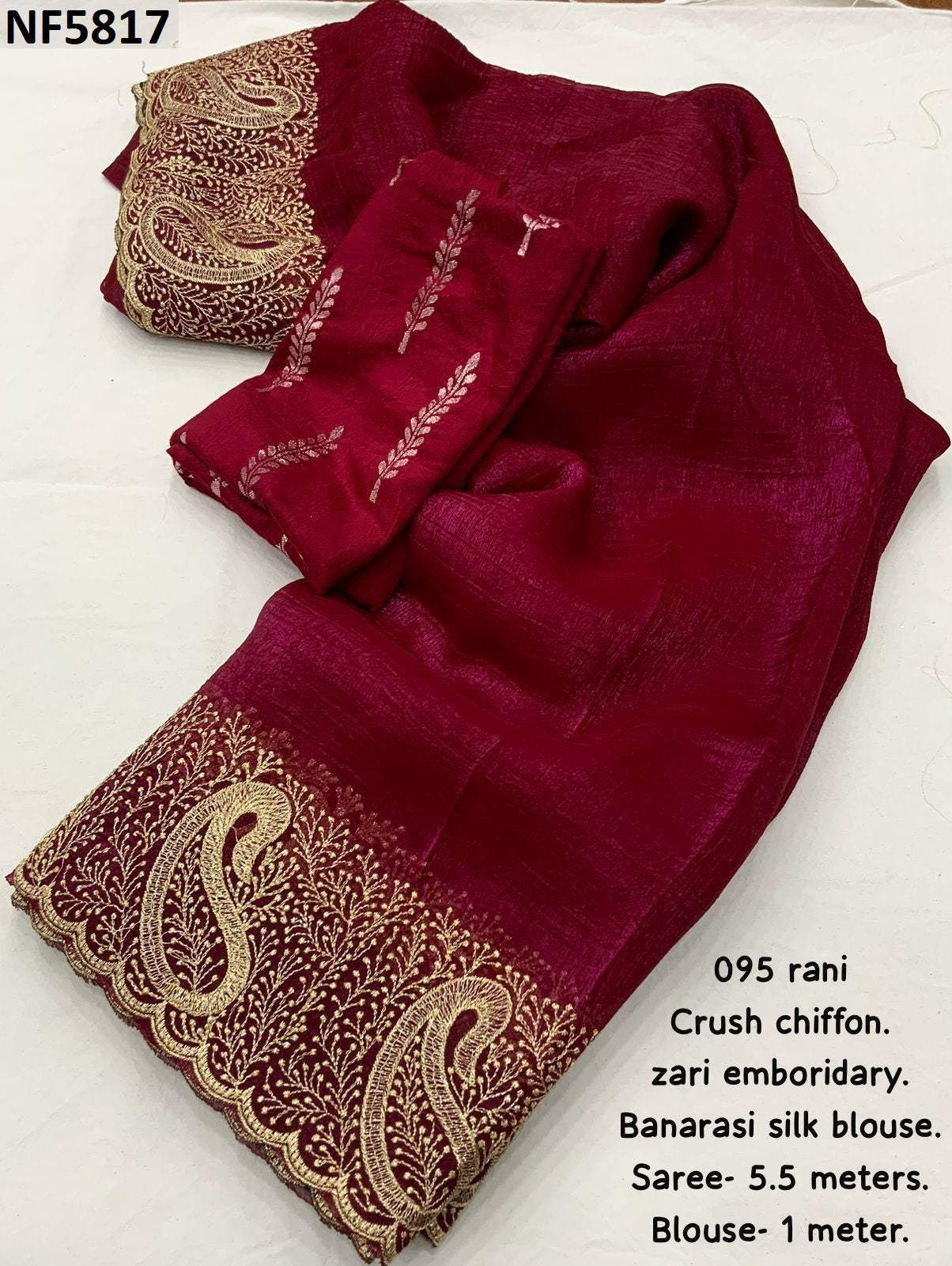 Nf5817 Vmk. Soft Crush Sarees