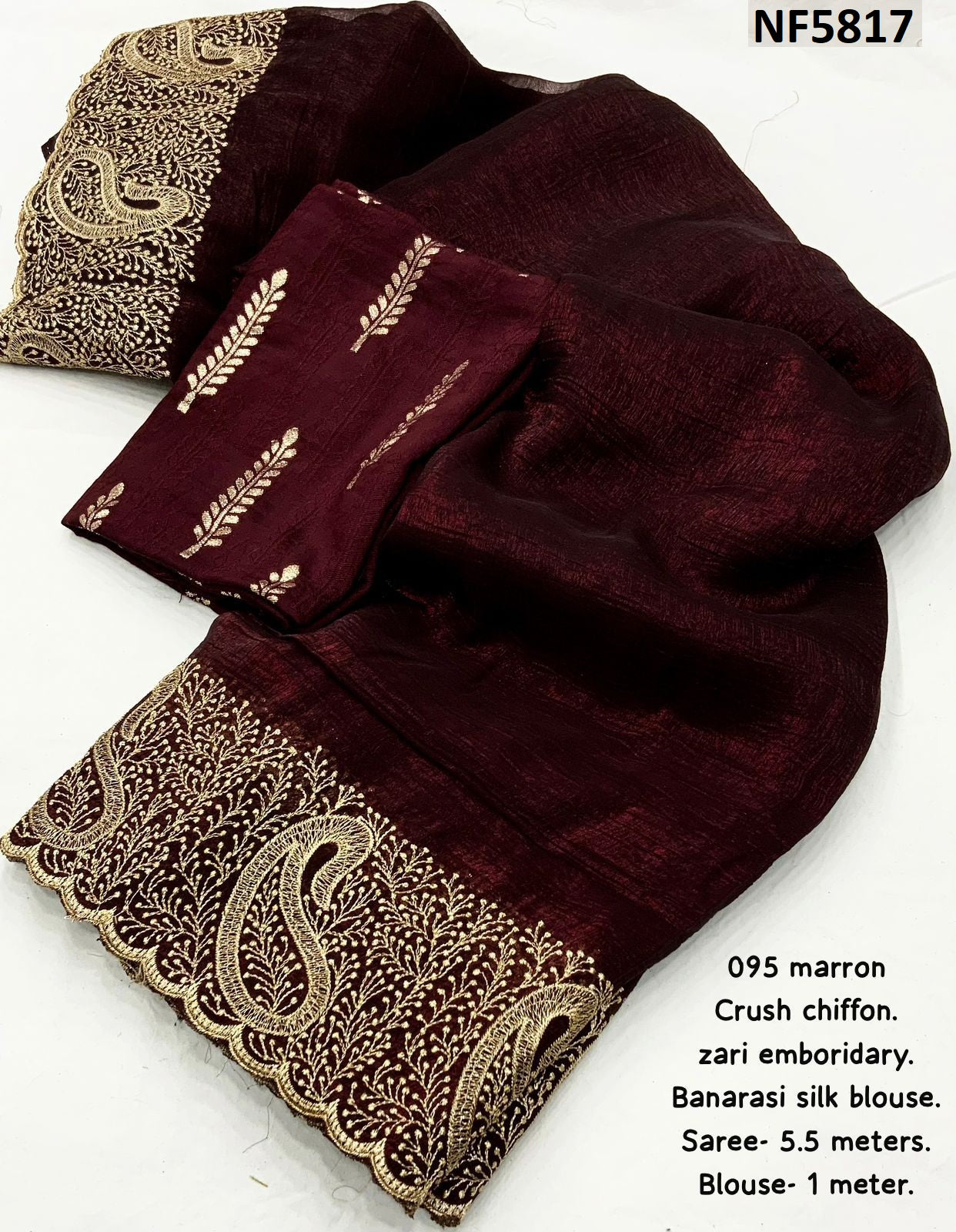 Nf5817 Vmk. Soft Crush Sarees