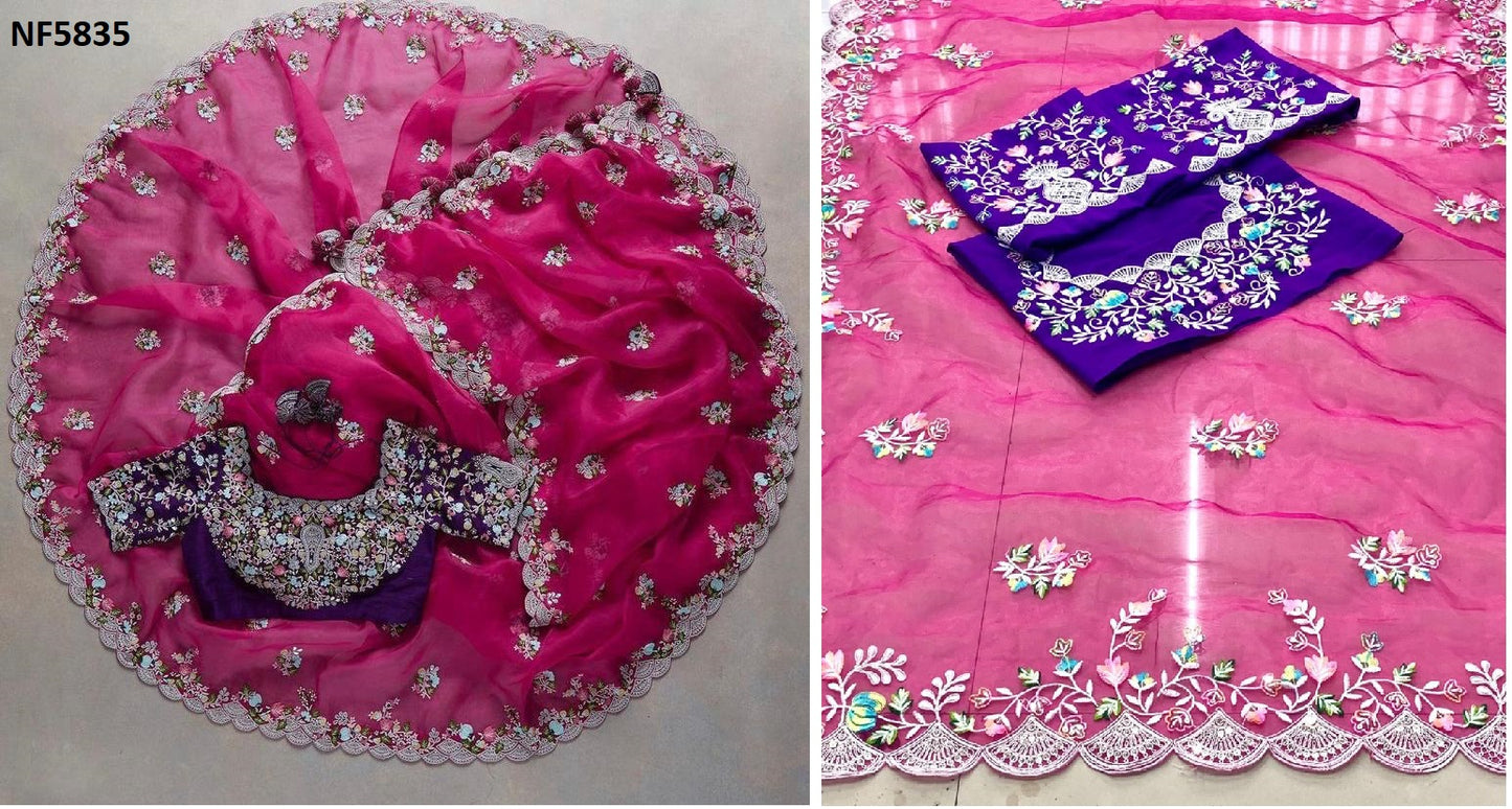 Nf5835 Vmk. Soft Organza Sarees