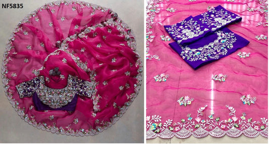 Nf5835 Vmk. Soft Organza Sarees