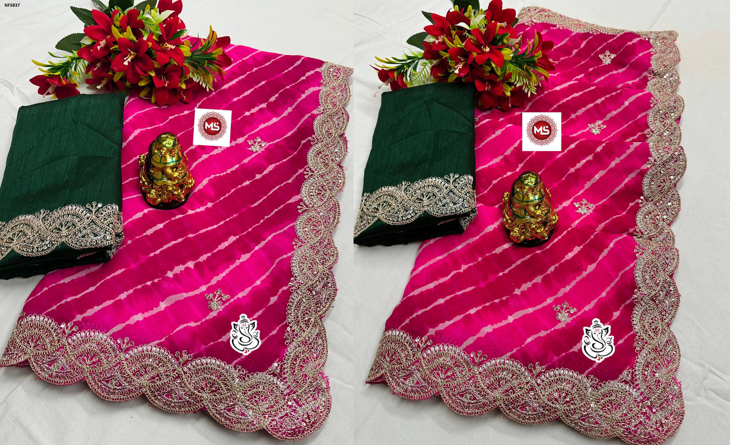 Nf5837 Vmk. Cording Work Sarees