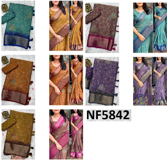 Nf5842 Vmk Zari Jacquard Sarees