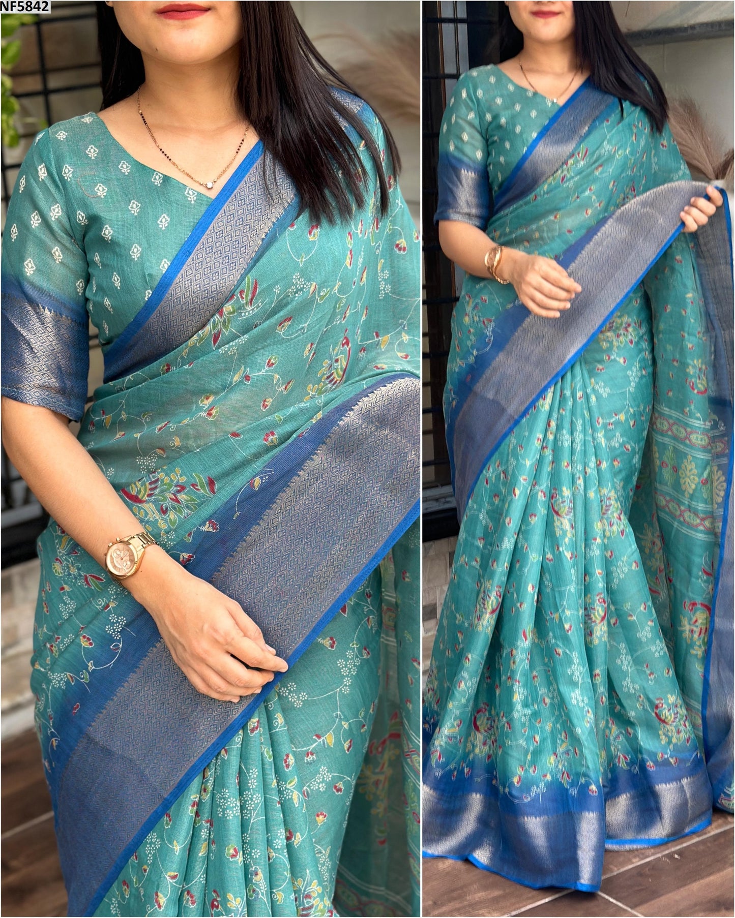 Nf5842 Vmk Zari Jacquard Sarees