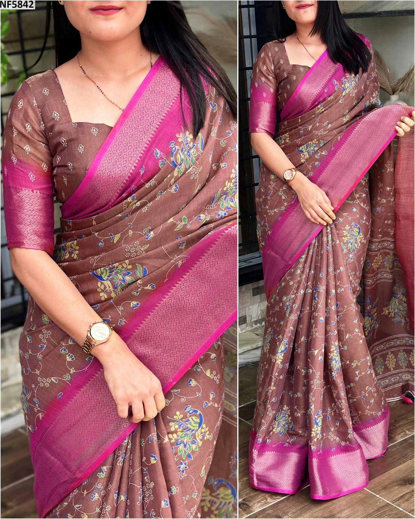 Nf5842 Vmk Zari Jacquard Sarees
