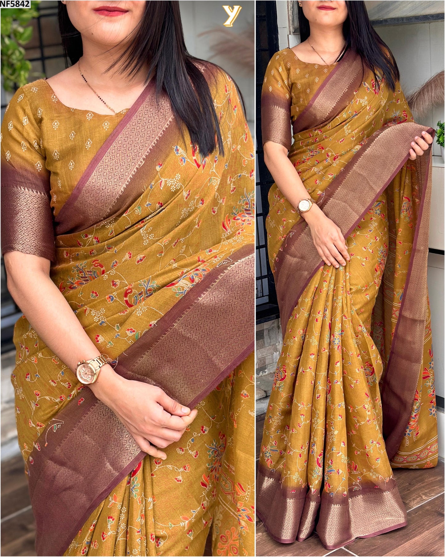 Nf5842 Vmk Zari Jacquard Sarees