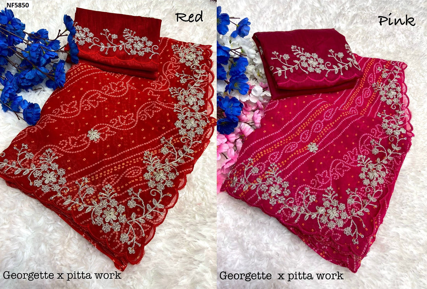Nf5850 Vmk. Georgette Sarees