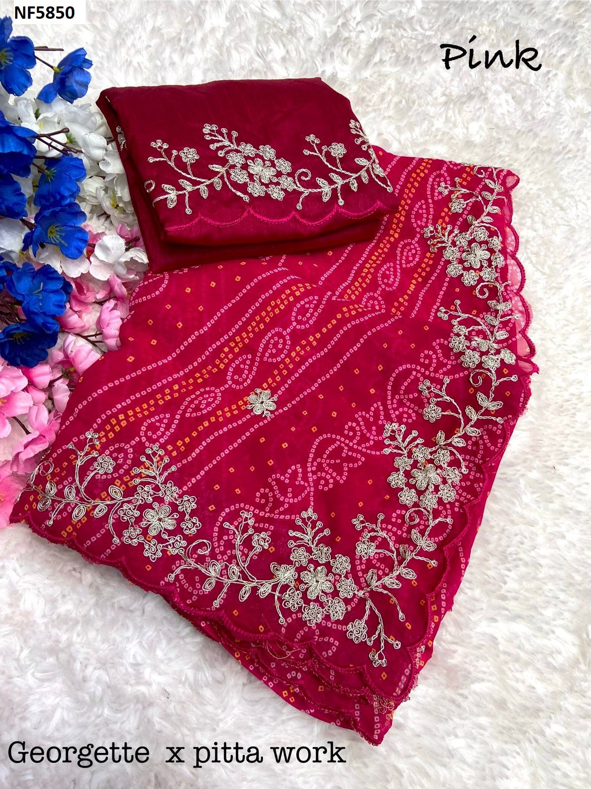 Nf5850 Vmk. Georgette Sarees
