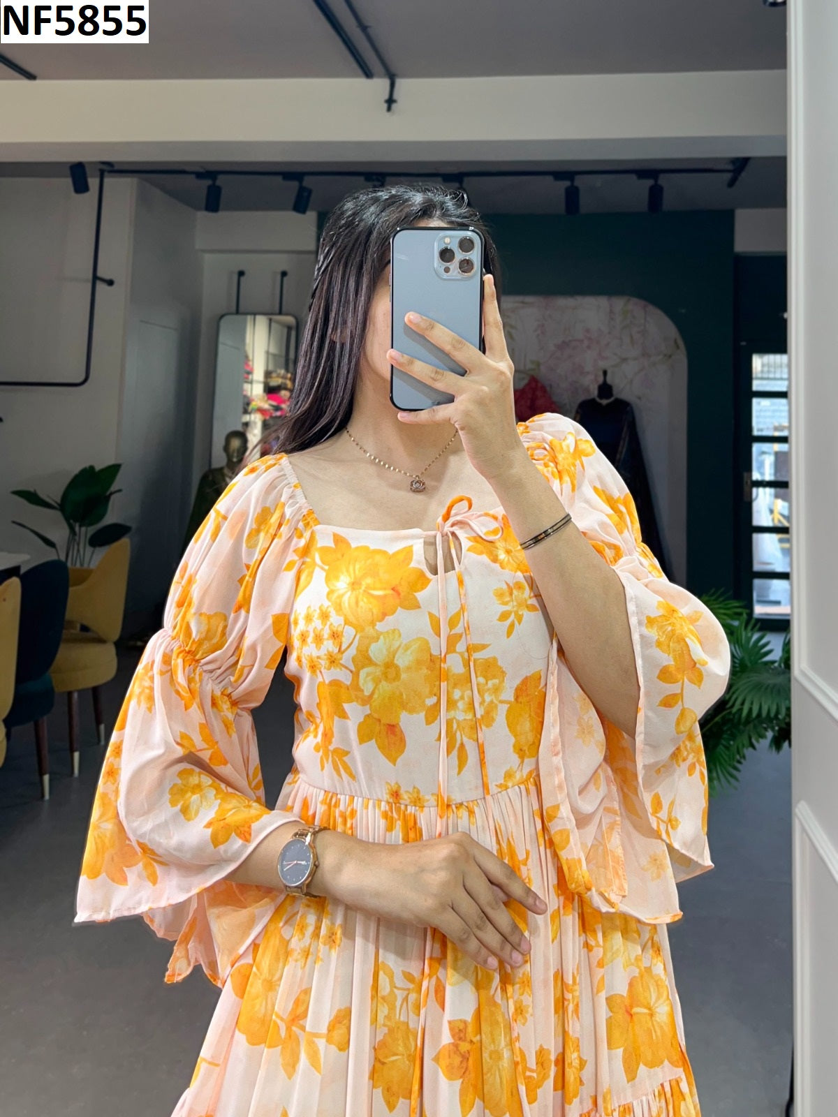 Nf5855 Vmk. Floral Print One Piece