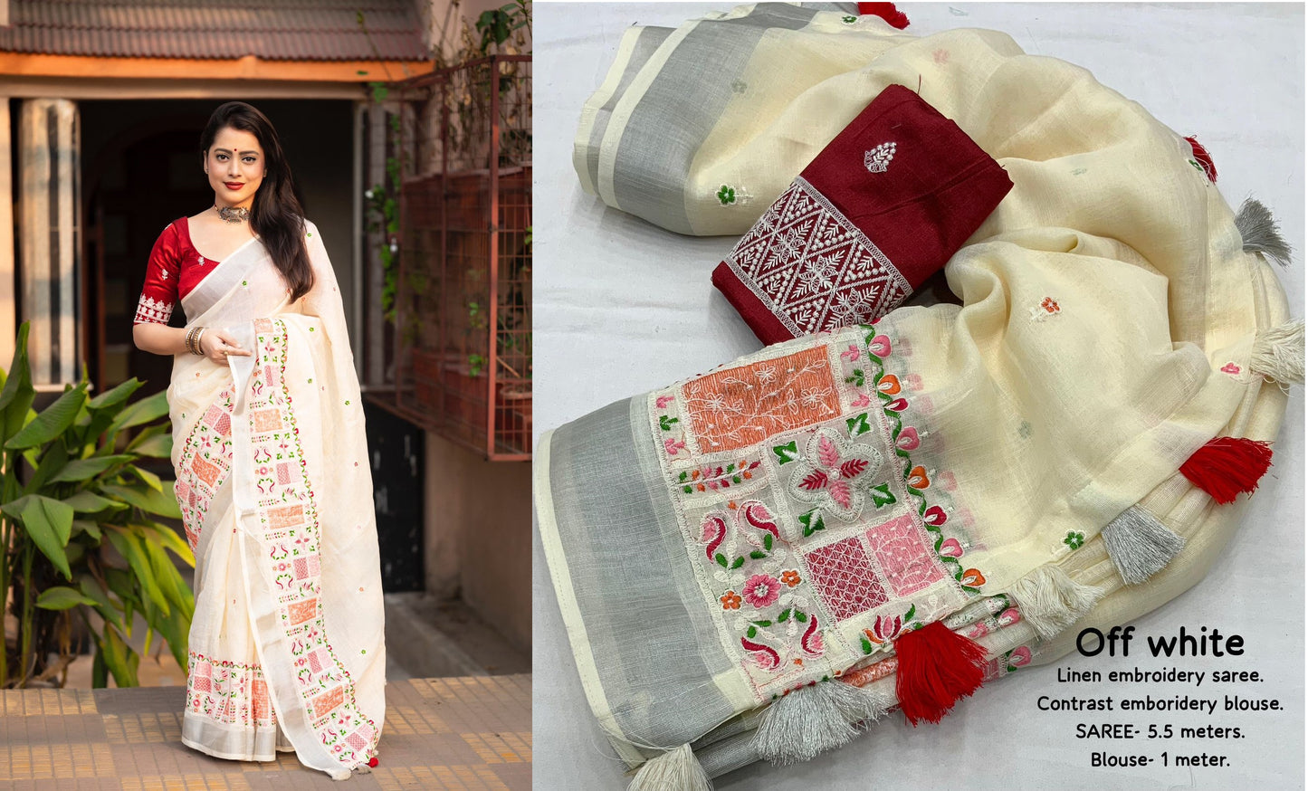 Nf5860 Vmk. Soft Linen Sarees