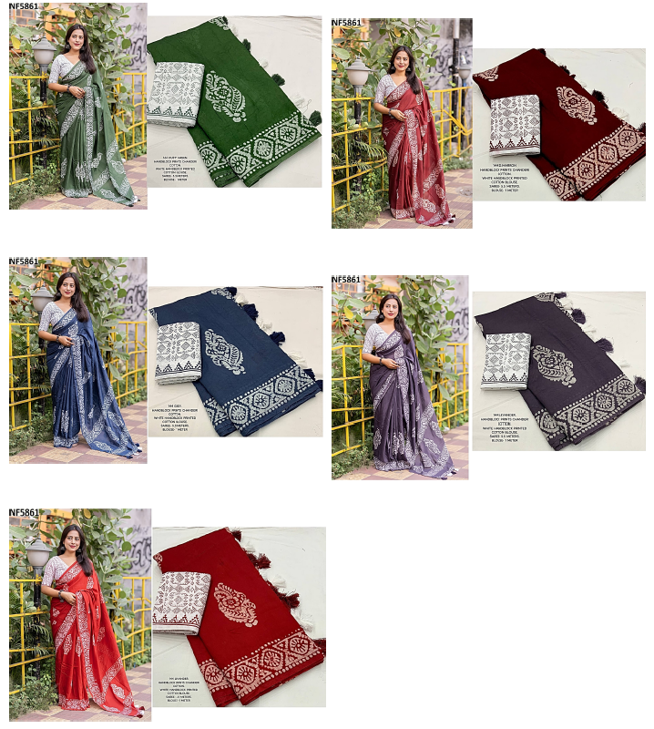 Nf5861 Vmk. Chanderi Cotton Sarees