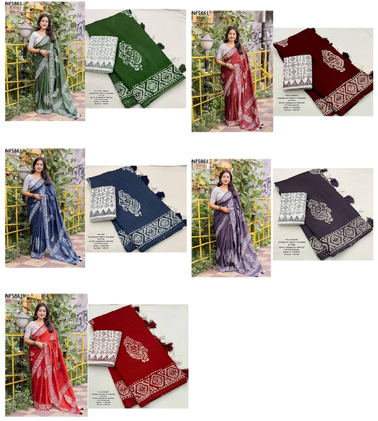 Nf5861 Vmk. Chanderi Cotton Sarees