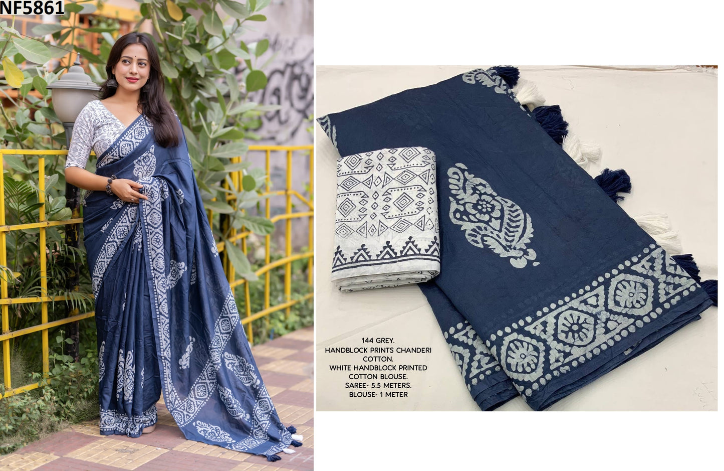 Nf5861 Vmk. Chanderi Cotton Sarees