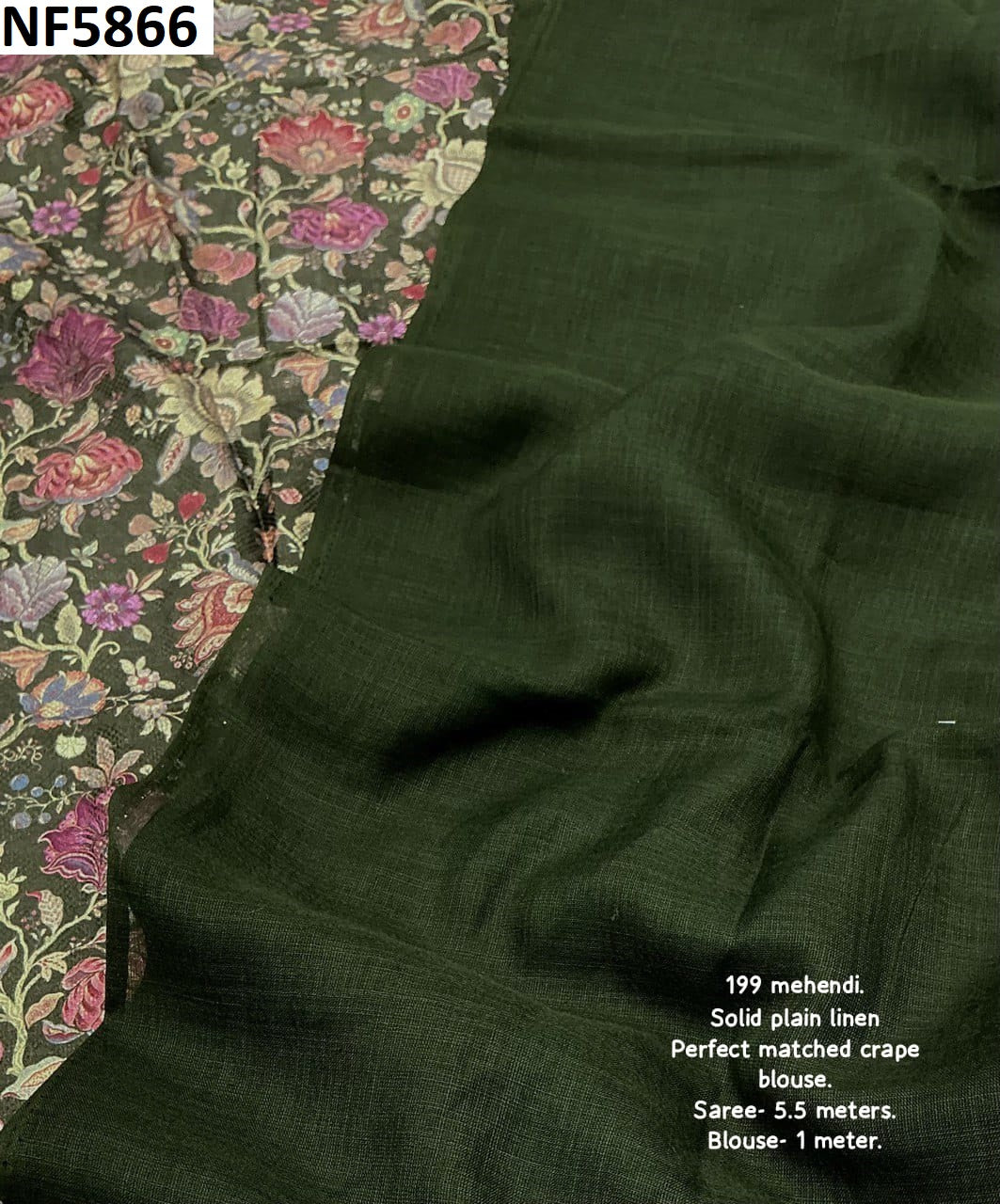 Nf5866 Vmk. Soft Linen Sarees