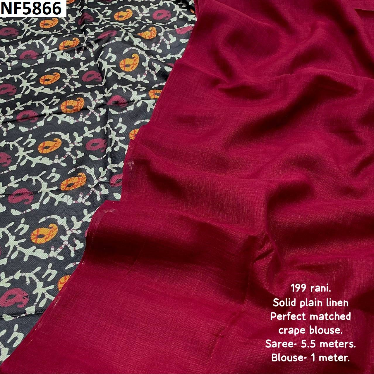 Nf5866 Vmk. Soft Linen Sarees