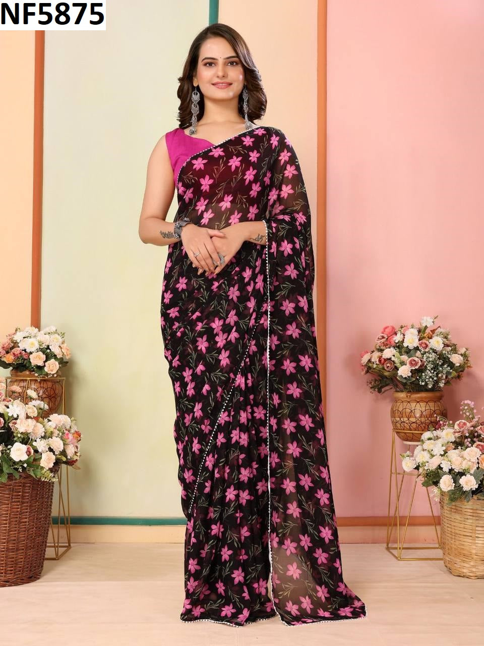 Nf5875 Vmk Georgette Sarees
