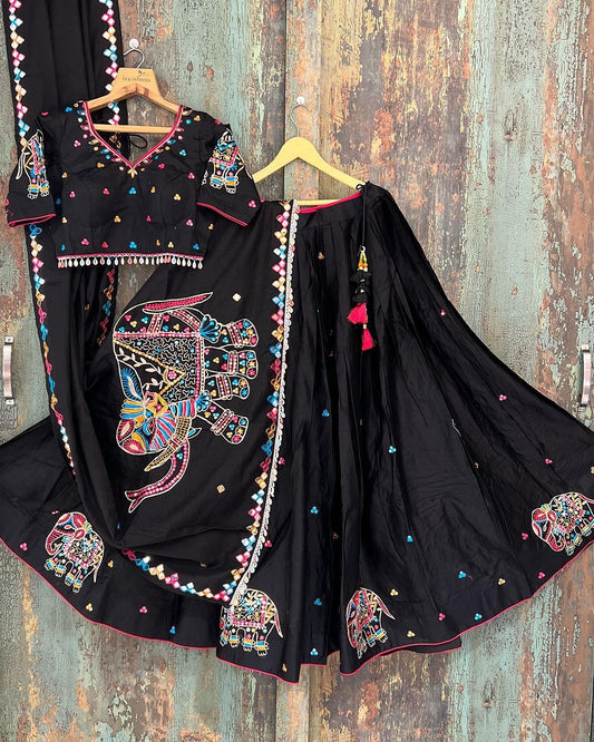 Nf5878 Vmk. Mirror Work Chaniya Choli