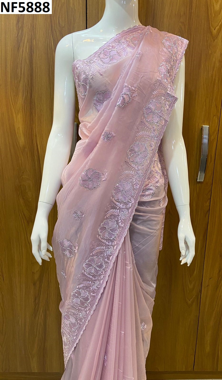 Nf5888 Vmk. Embroidery Work Sarees