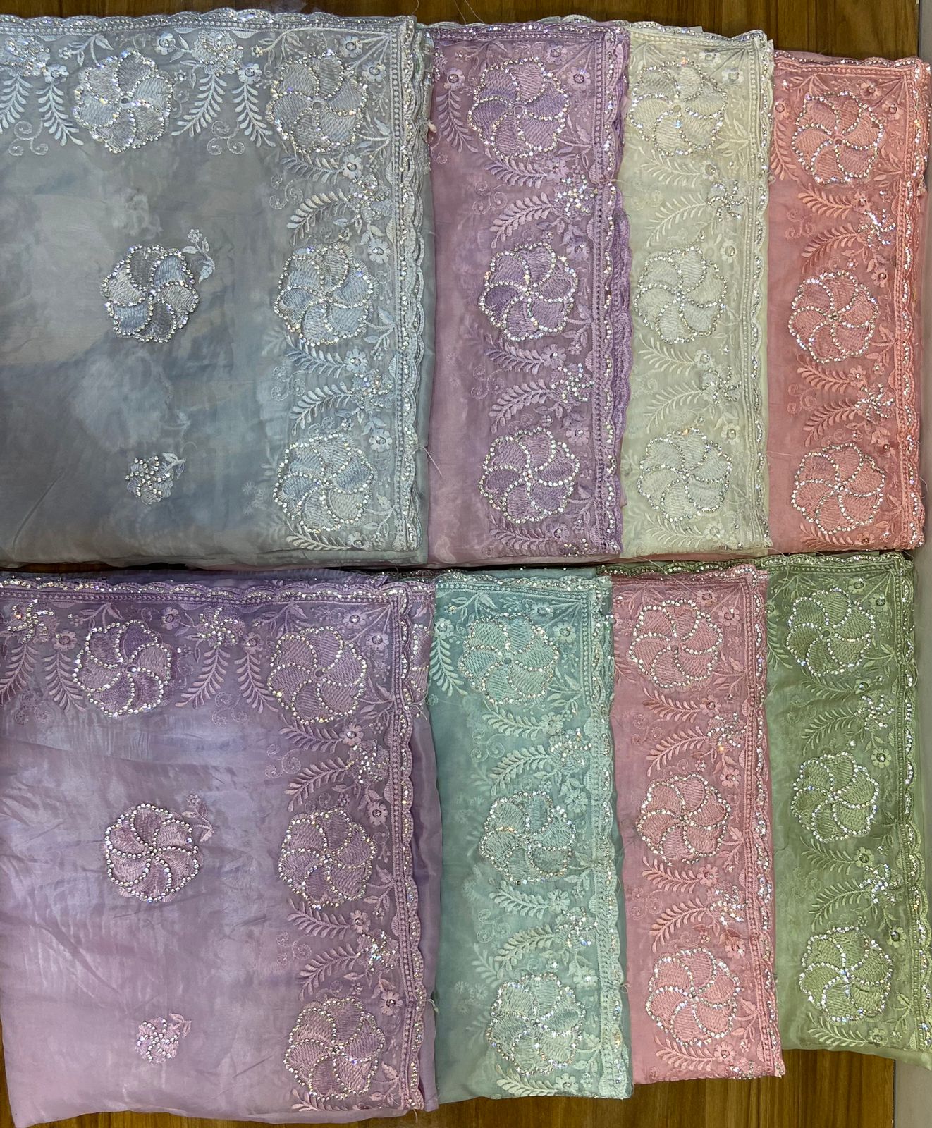 Nf5888 Vmk. Embroidery Work Sarees