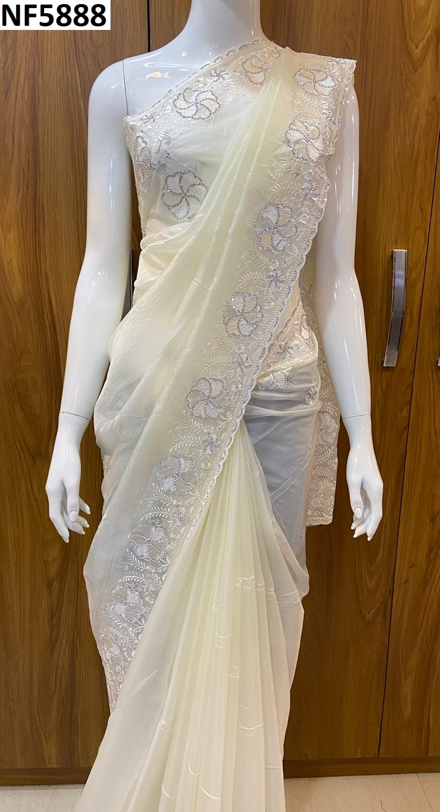 Nf5888 Vmk. Embroidery Work Sarees