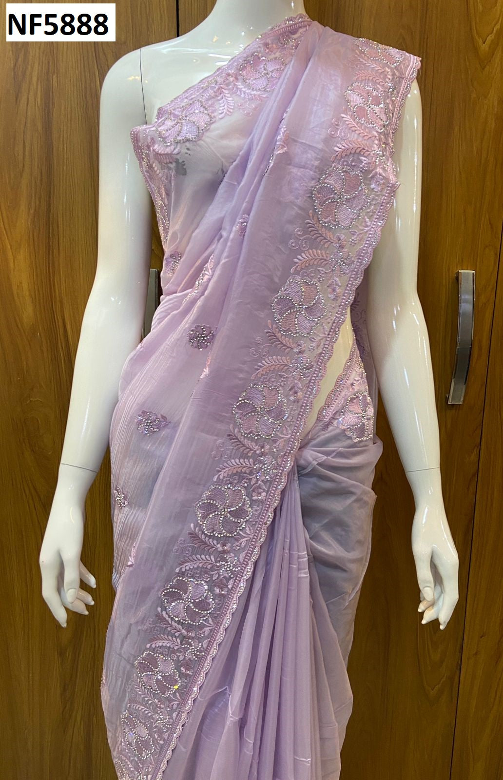 Nf5888 Vmk. Embroidery Work Sarees