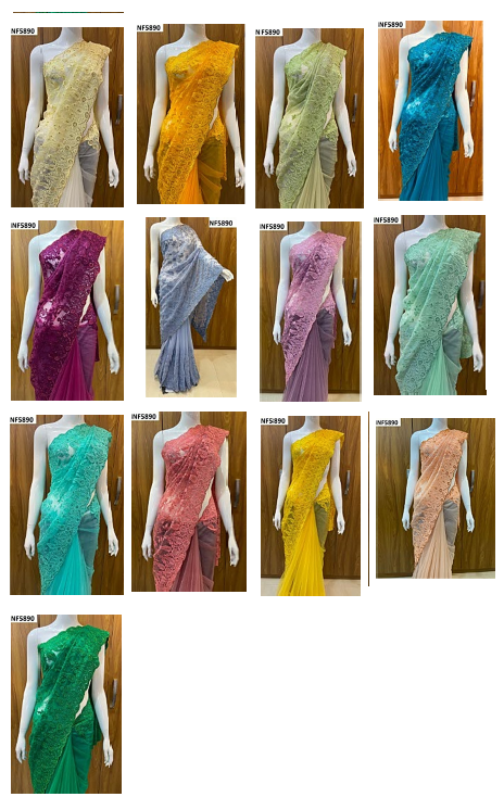 Nf5890 Vmk. Butterfly Net Sarees