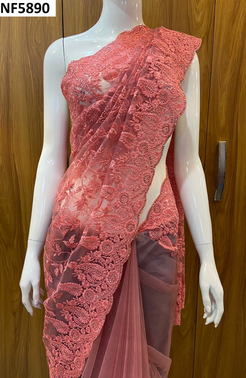 Nf5890 Vmk. Butterfly Net Sarees