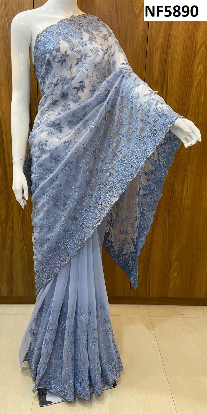 Nf5890 Vmk. Butterfly Net Sarees