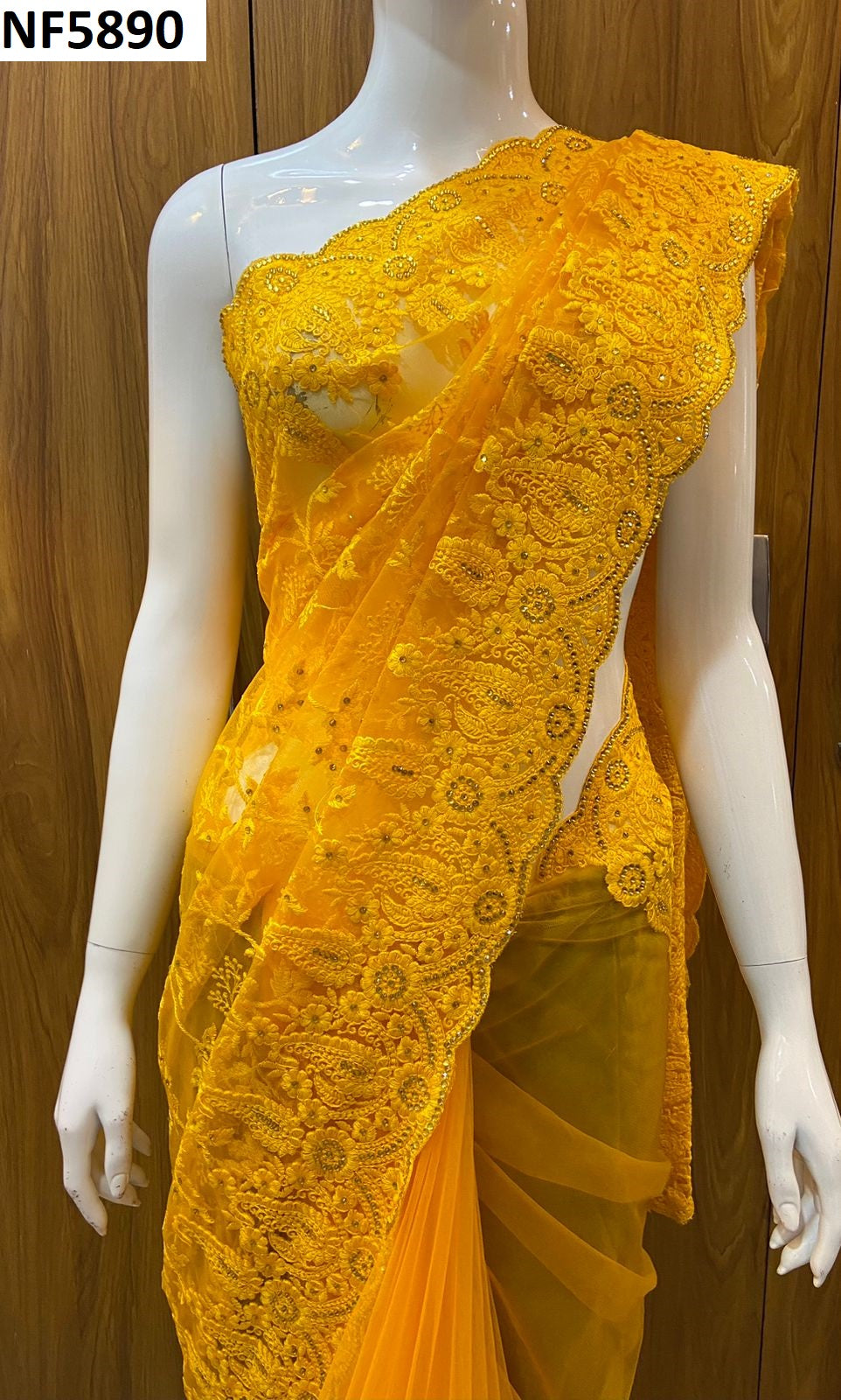 Nf5890 Vmk. Butterfly Net Sarees