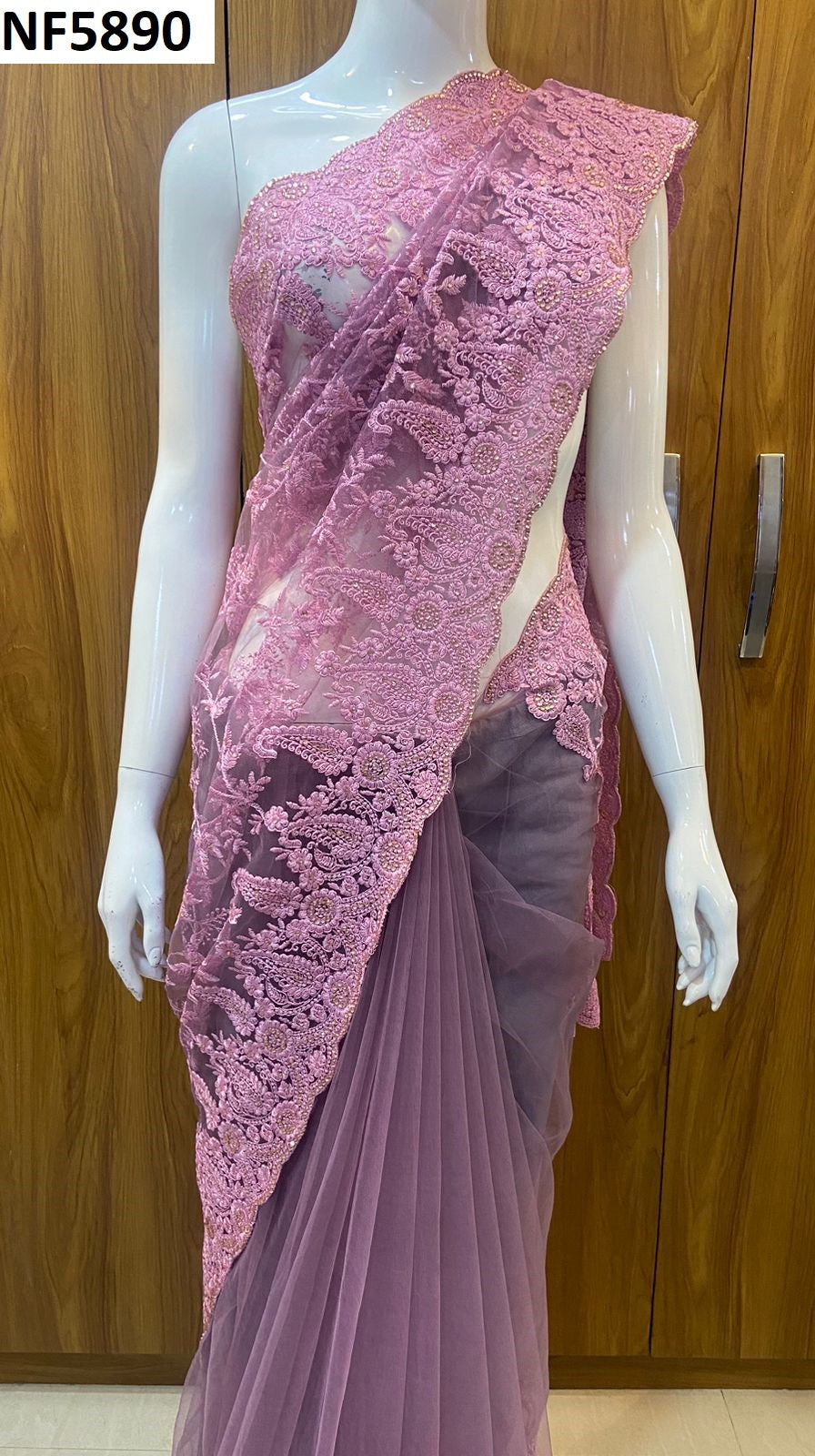 Nf5890 Vmk. Butterfly Net Sarees