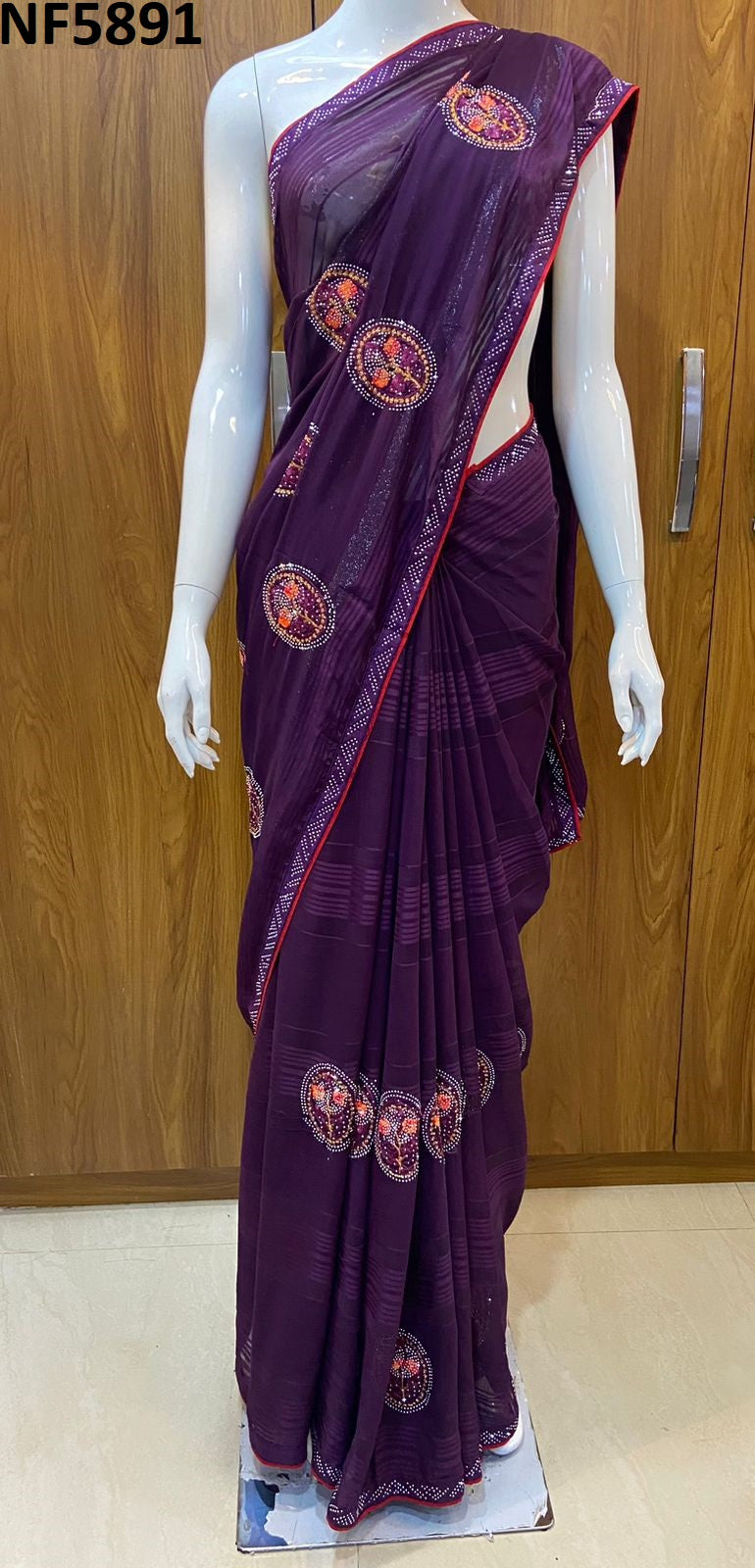 Nf5891 Vmk Mirror Work Sarees
