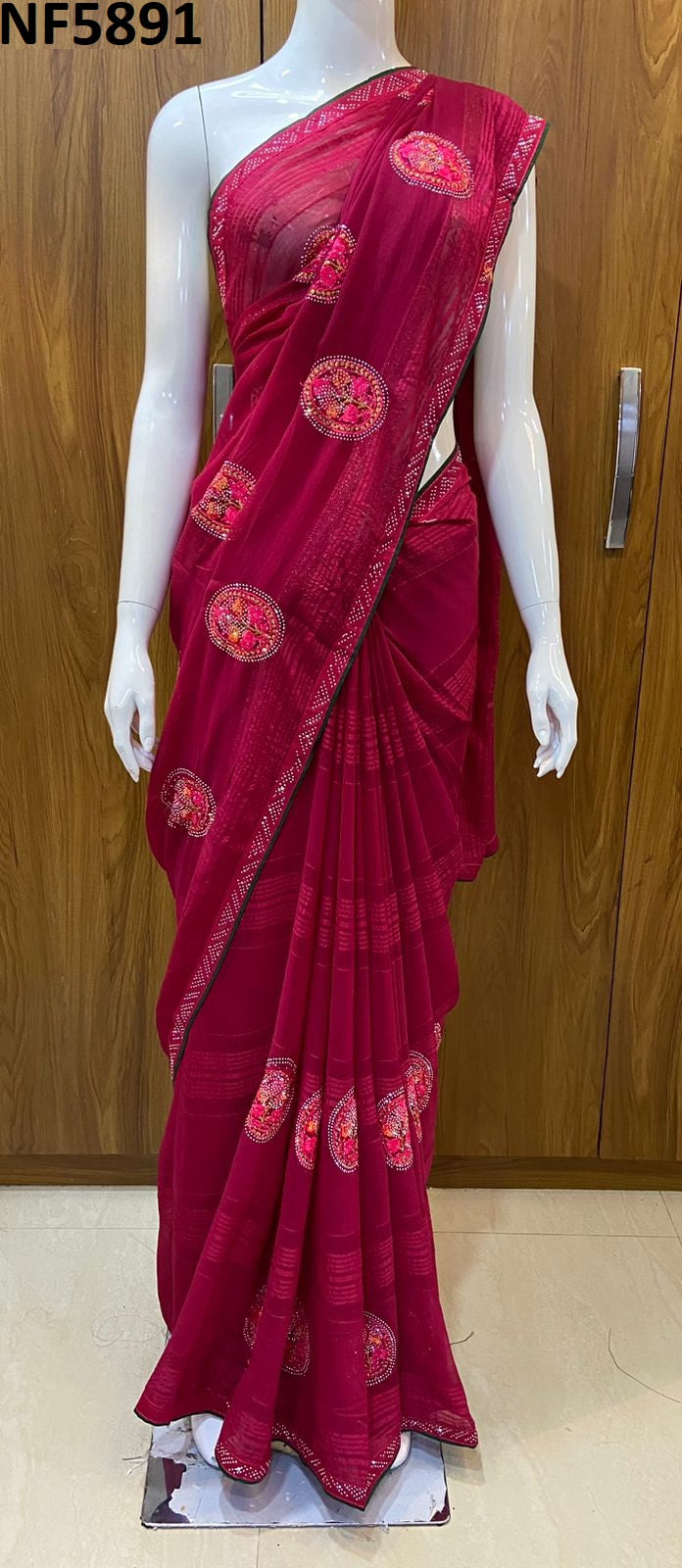 Nf5891 Vmk Mirror Work Sarees