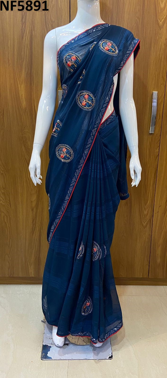 Nf5891 Vmk Mirror Work Sarees