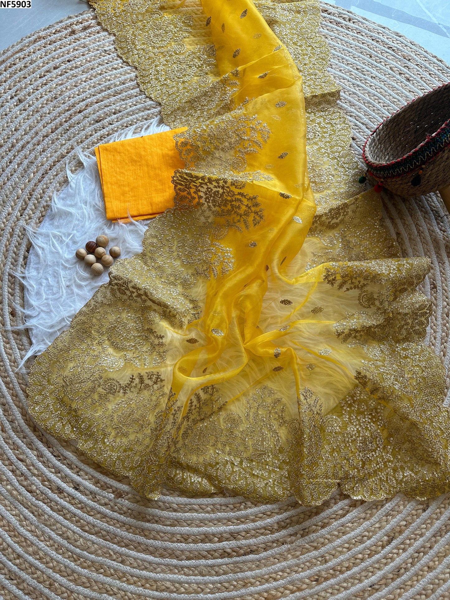 Nf5903 Vmk. Organza Sarees